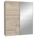 Carryhome SKŘÍŇ S POSUVNÝMI DVEŘMI, Sonoma dub, 170/200/61 cm