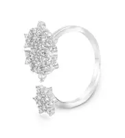 Beneto Třpytivý otevřený prsten se zirkony AGG498