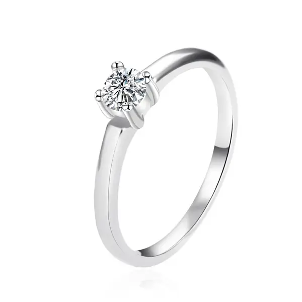 Agato Okouzlující stříbrný prsten se zirkonem AGT-R05W 60 mm