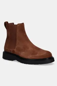 Kožené kotníkové boty Calvin Klein COMBAT ESS CHELSEA BOOT SU