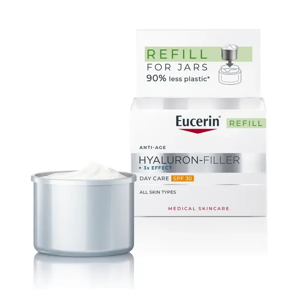 Eucerin Hyaluron-Filler + 3x Effect denní krém SPF30 proti vráskám 50 ml náhradní náplň