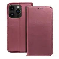 flipové pouzdro Smart Magneto pro Apple Iphone 16 Pro, vínová