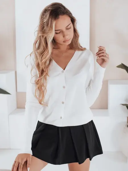 Dámský cardigan CHICGLOW bílý