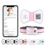 PawView inteligentná známka pre psy Pánsky motýlik - růžová