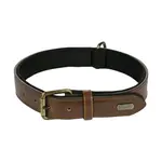 Kožený obojok Flamingo Lyabo hnedá - XS