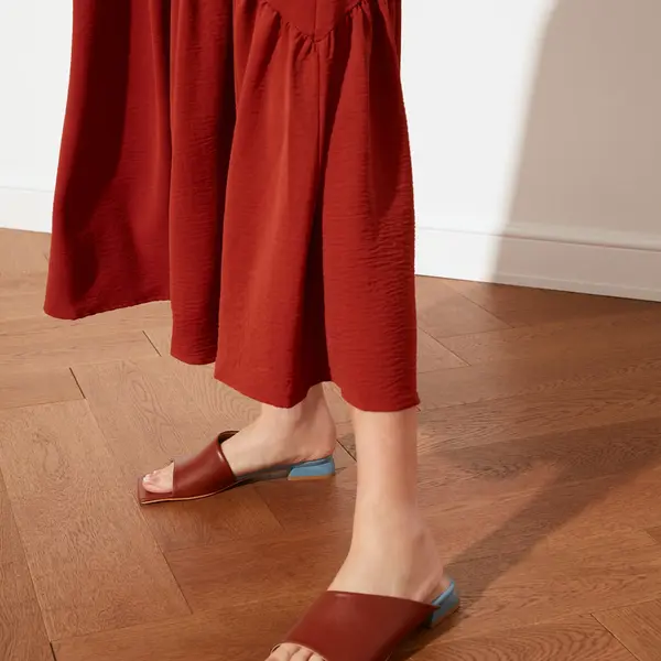 Trendyol Taba Blunt Nosed Women's Slippers