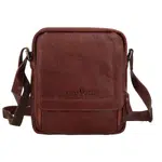 Pánska kožená crossbody taška hnedá - Greenwood Vaios