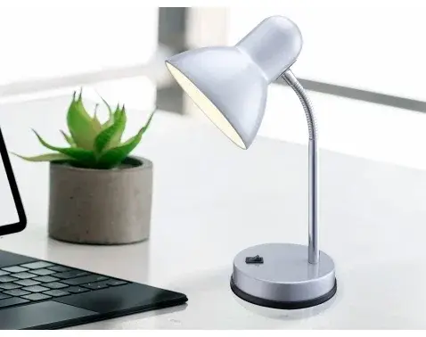 Stolná lampa Basic, strieborná%