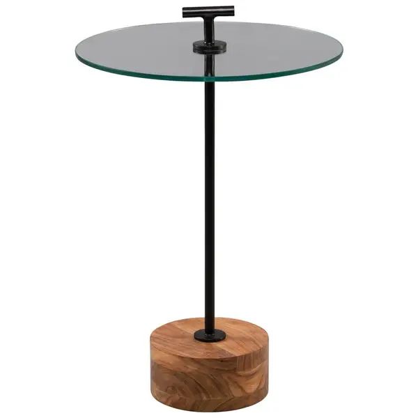 ODKLÁDACÍ STOLEK, akácie, černá, barvy akácie