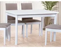 Obdĺžnikový jedálenský stôl Maxim 120x80 cm, bielená borovica/biely%