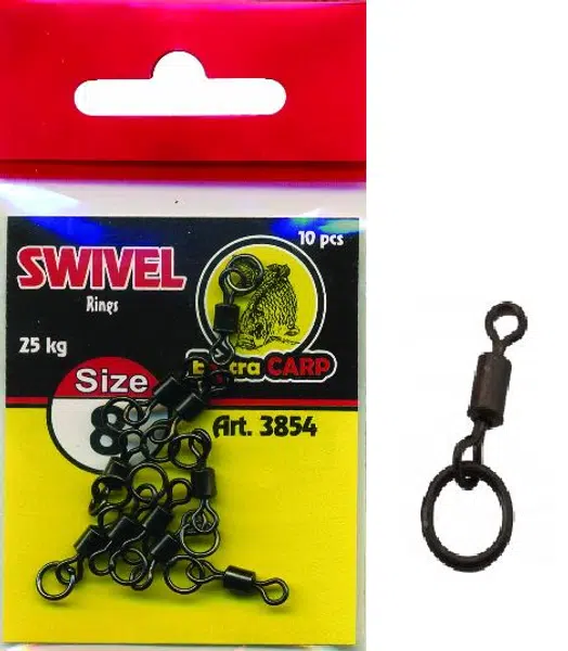 Extra carp obratlík s krúžkom veľ.8 nosnosť 25 kg 10 ks v balení