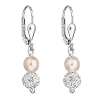 Evolution Group Luxusné strieborné náušnice s kryštálmi Preciosa 31244.3