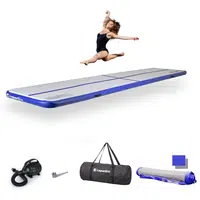 Airtrack inSPORTline Airstunt 500x100x10 cm bílá s elektrickou pumpou