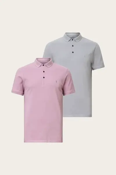 Bavlněné polo tričko AllSaints REFORM  2-pack