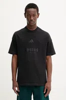 Bavlněné tričko adidas All SZN pánské, černá barva, s aplikací, JL6549