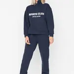 Trendyol Navy Blue Loose Jogger Fleece Inside Knitted Sweatpants