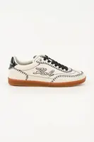 Kožené tenisky Karl Lagerfeld KANDIDATE dámské, béžová barva, KL63810A