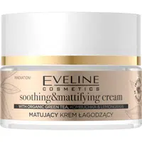 Eveline Cosmetics Organic Gold lehký zmatňující pleťový krém se zeleným čajem 50 ml