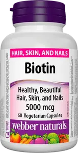 WEBBER NATURALS Biotin 5000 mcg 60 kapslí