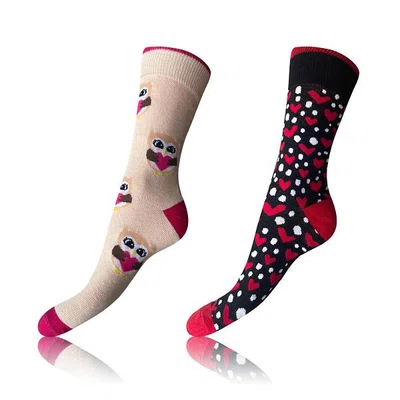 Bellinda
CRAZY SOCKS 2x - Cheerful Socks 2 Pairs - White - Red - Black