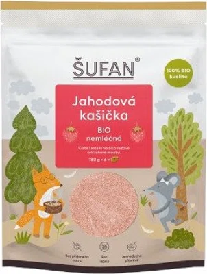 ŠUFAN Jahodová kašička BIO nemléčná 180 g