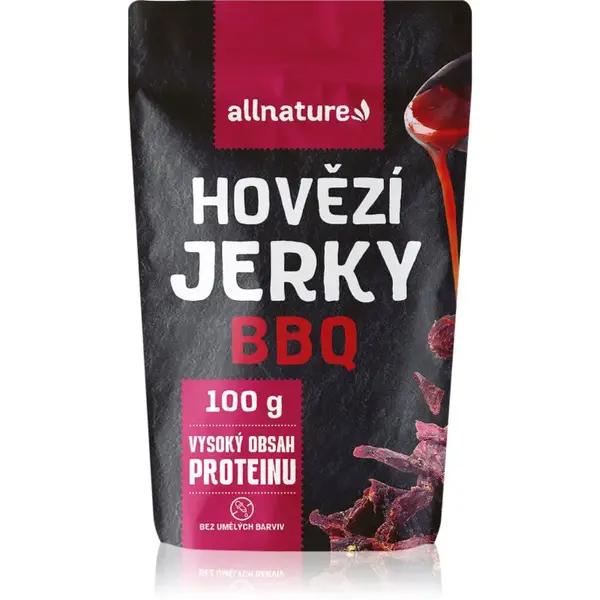 Allnature Hovězí jerky BBQ sušené maso hovězí 100 g