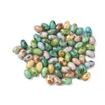 60Pcs 10G Baking Paint Picasso Glass Seed Beads