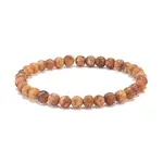 Round Natural Agate Stretch Beaded Bracelets