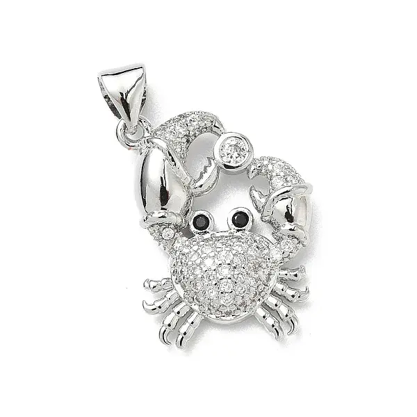 Brass Micro Pave Cubic Zirconia Pendants