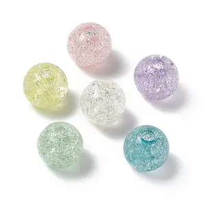 Transparent Crackle Acrylic Bead
