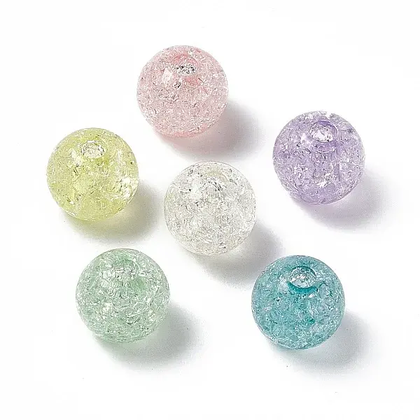 Transparent Crackle Acrylic Bead