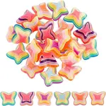 24Pcs 6 Colors Plastic Cabochons