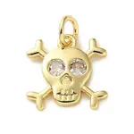 Brass Micro Pave Cubic Zirconia Charms