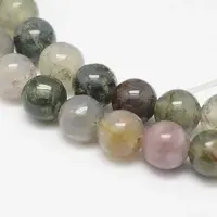 Natural Moss Agate Beads Strands