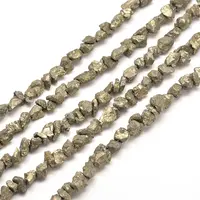Natural Pyrite Nuggets Beads Strands
