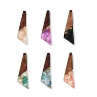 Transparent Resin & Walnut Wood Pendants