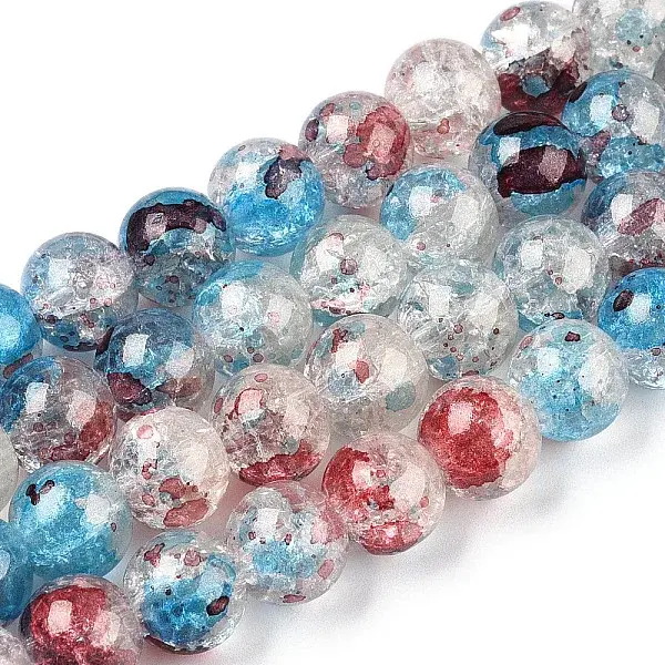 Baking Painted Crackle Glass Bead Strands