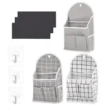 3 Sets 3 Style Linen Bedside Caddy for Student Dorm