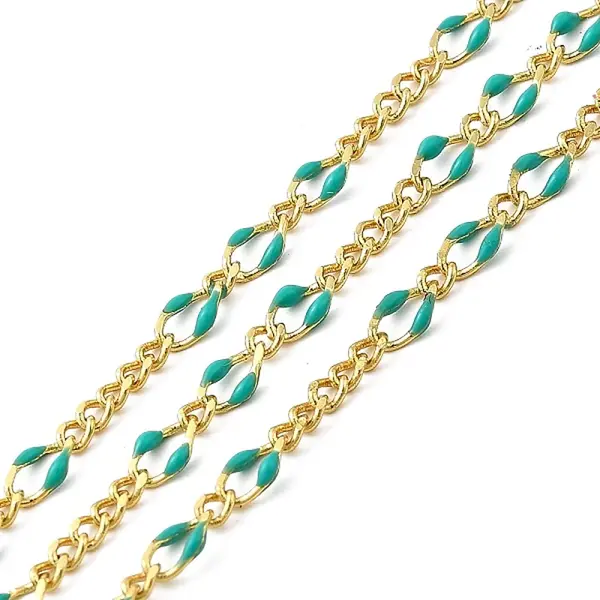 Brass Enamel Figaro Chains