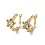 Brass Micro Pave Cubic Zirconia Cuff Earring