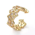 Adjustable Brass Cuff Finger Rings