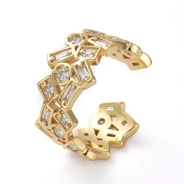 Adjustable Brass Cuff Finger Rings