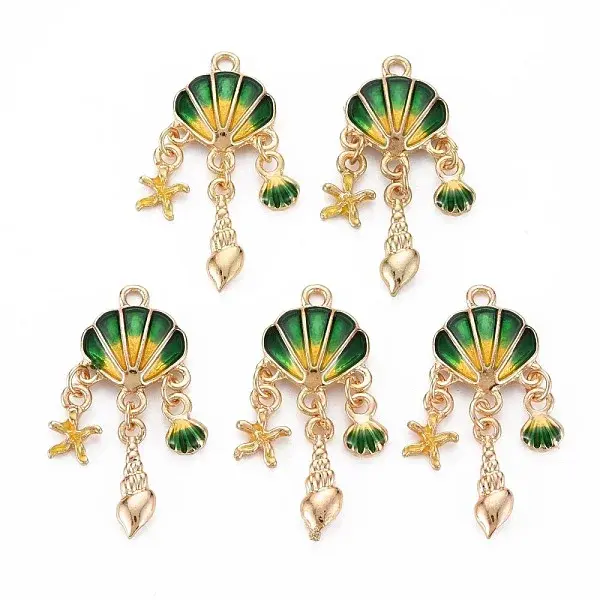 Alloy Enamel Pendants