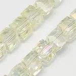 Pearl Luster Plated Crystal Glass Beads Strands
