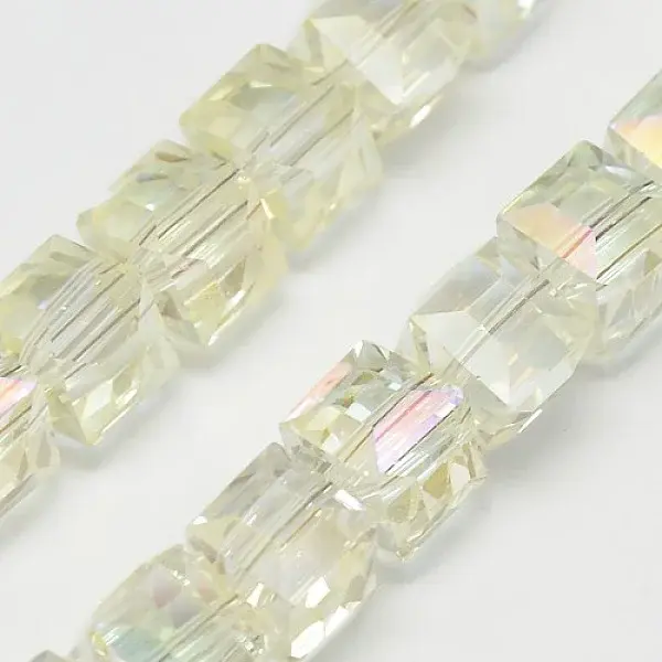 Pearl Luster Plated Crystal Glass Beads Strands