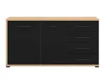 Kombinovaná komoda lugano - dub artisan/černá