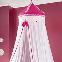 Nebesa nad postel rosie - růžová/bílá
