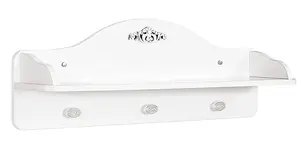 Závěsná police carmen - bílá