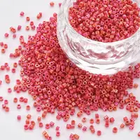 Frosted Glass Cylinder Beads