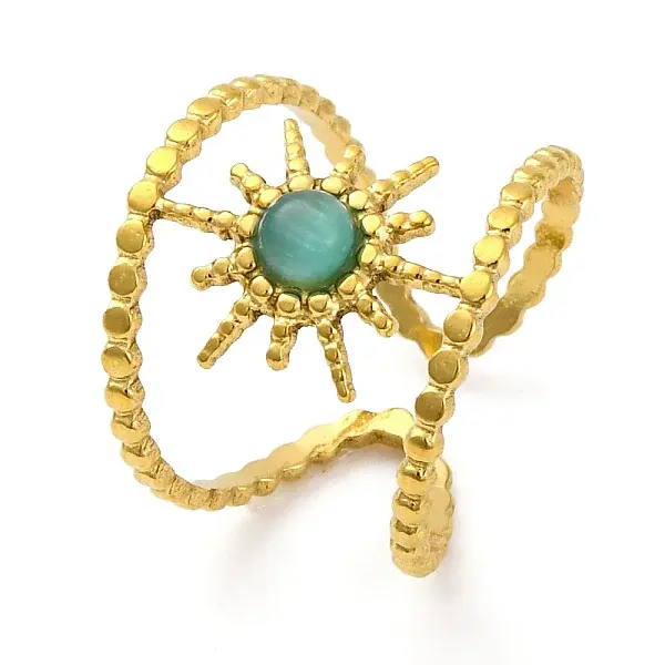 Golden 304 Stainless Steel Open Cuff Rings